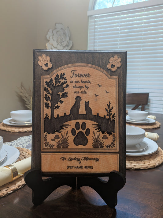 Forever in Our Hearts – Personalized Pet Memorial Plaque