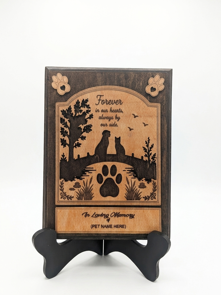 Forever in Our Hearts – Personalized Pet Memorial Plaque